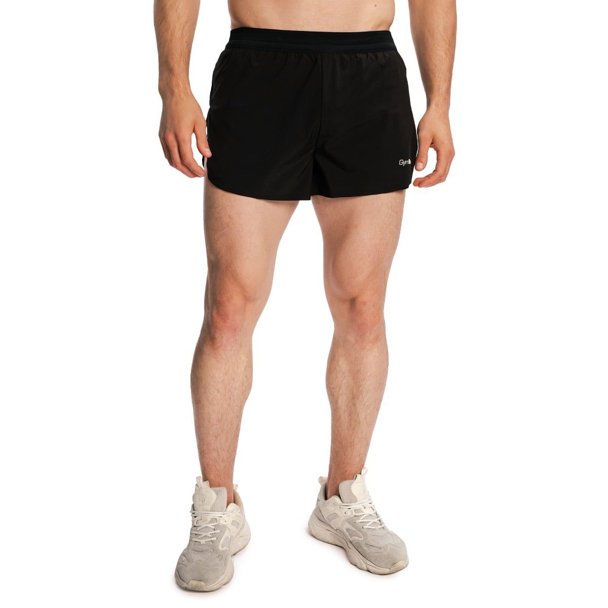 GymBeam Shorts Herren regular mit Gummizug und Taschen Pulse X Running schwarz 1 St