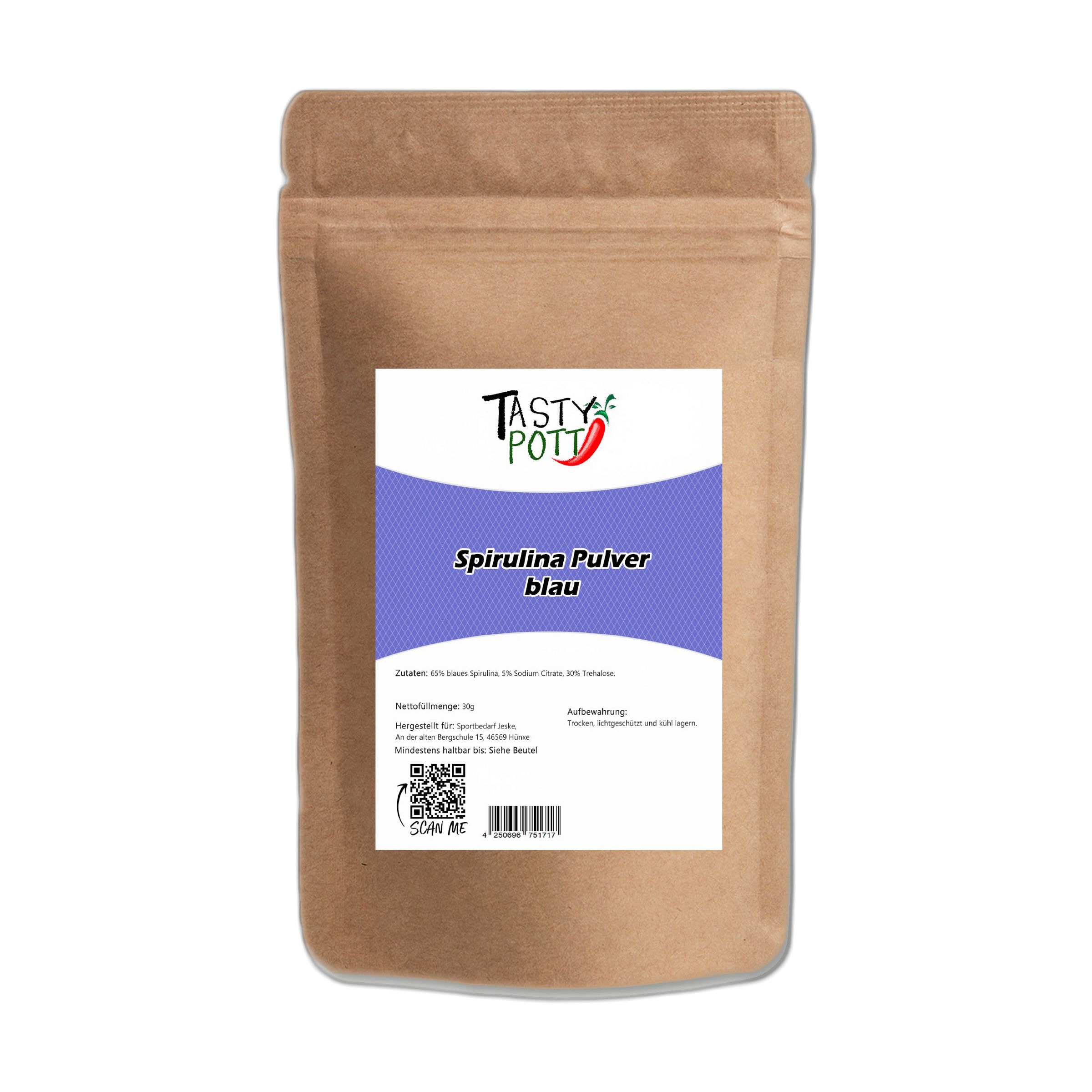 Tasty Pott Blue Spirulina Pulver 30 g