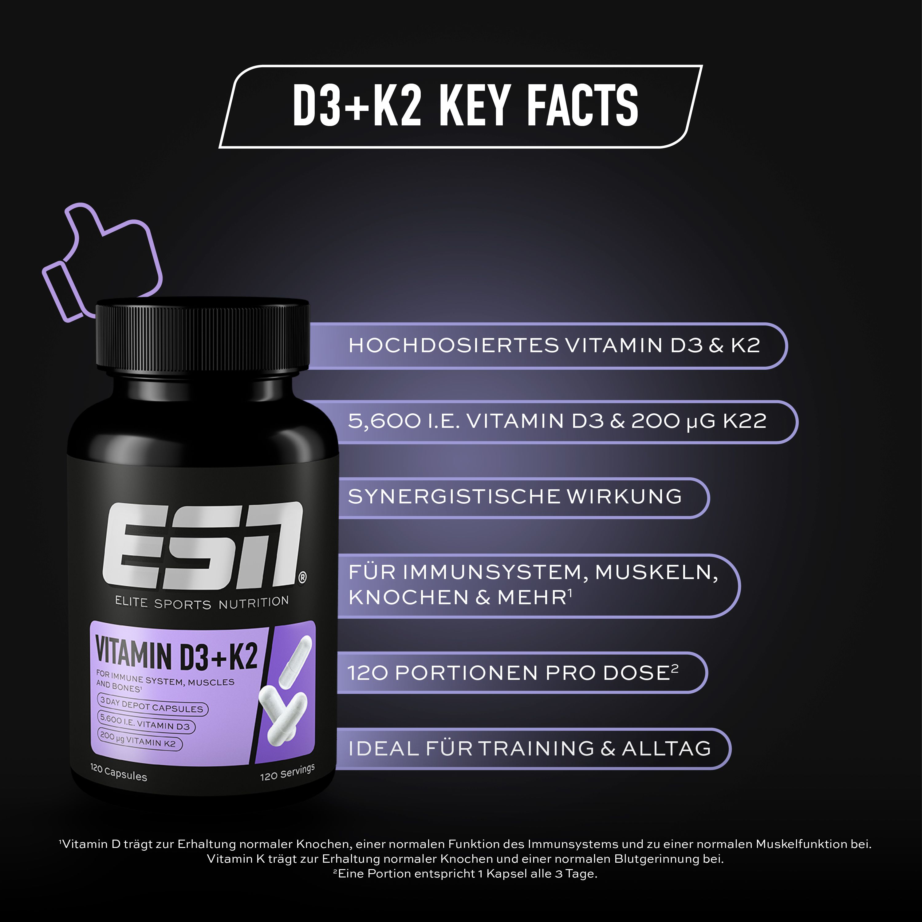 ESN Vitamin D3+K2
