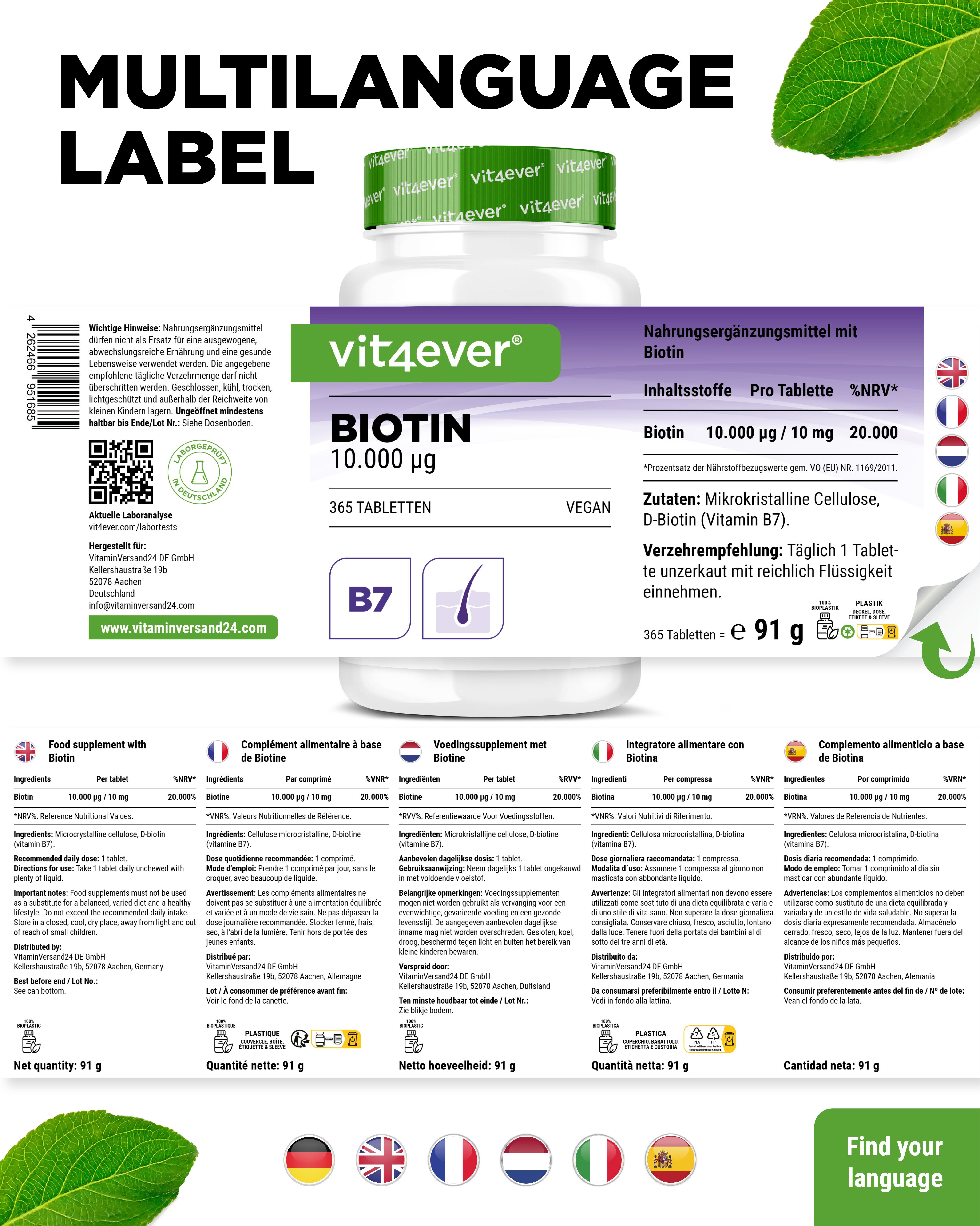 vit4ever Biotin - 10.000 mcg
