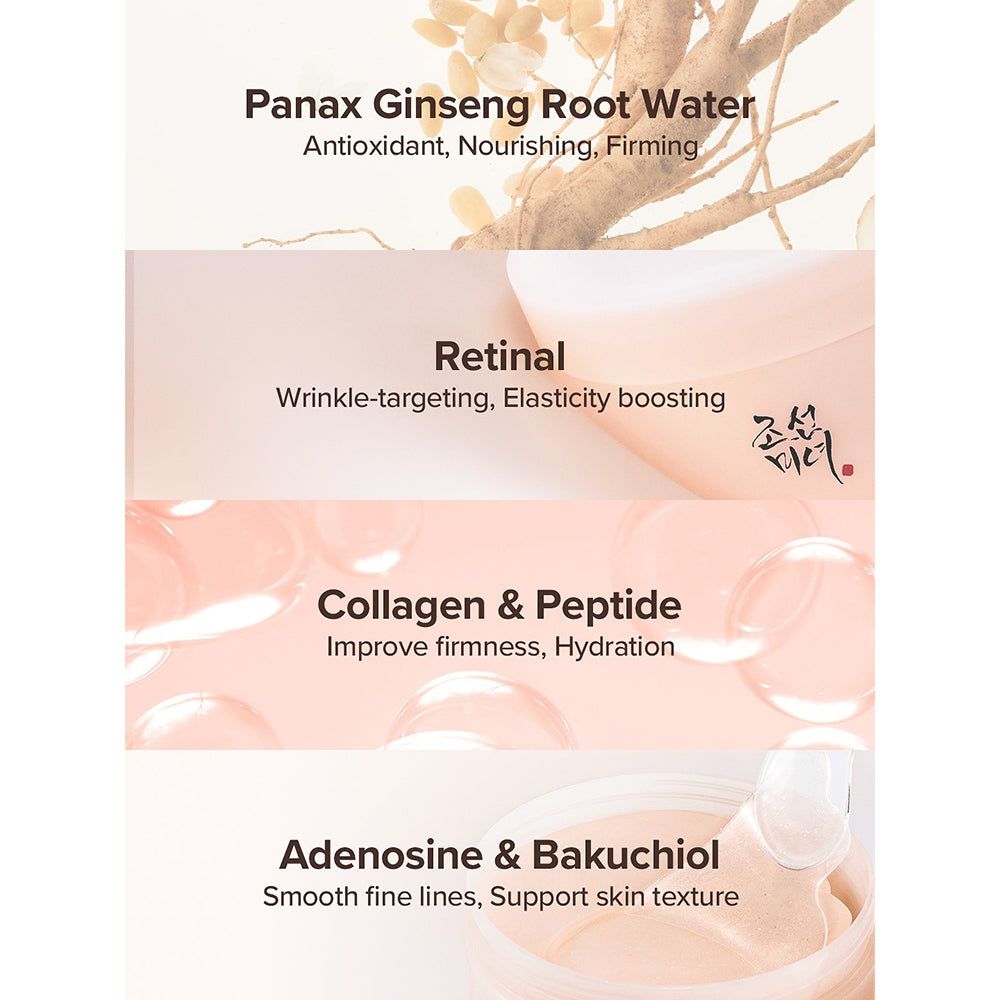 Beauty of Joseon Revive Under Eye Patch Ginseng + Retinal: Ginseng, Retinal, Kollagen, Adenosin.