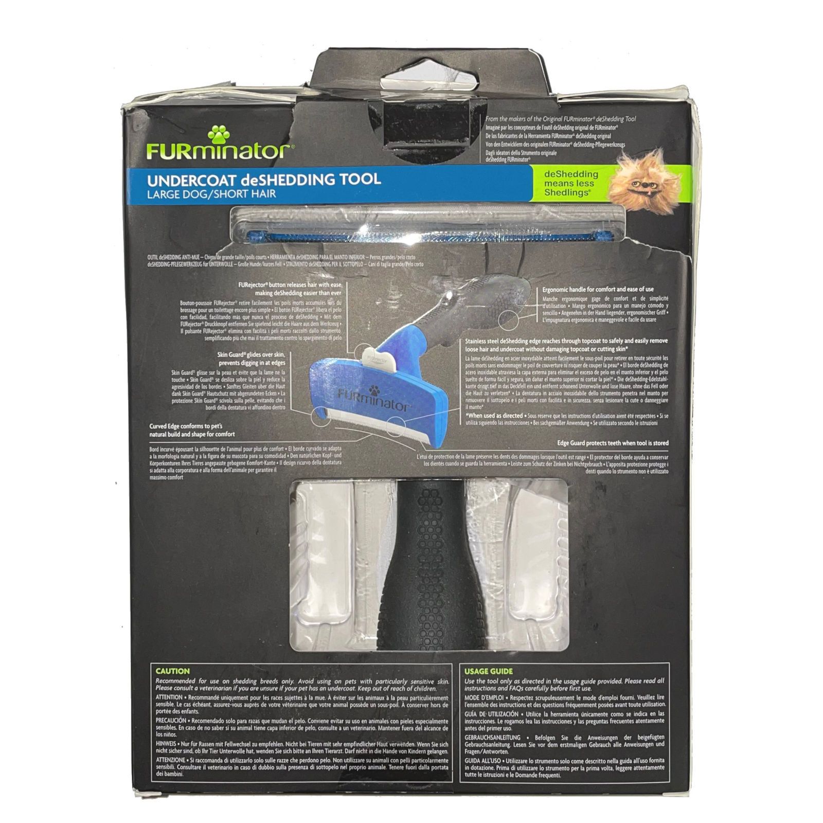 Furminator® deShedding "für kurzhaarige Hunde" Größe L (Breite ca. 10cm, für Hunde 23-42kg