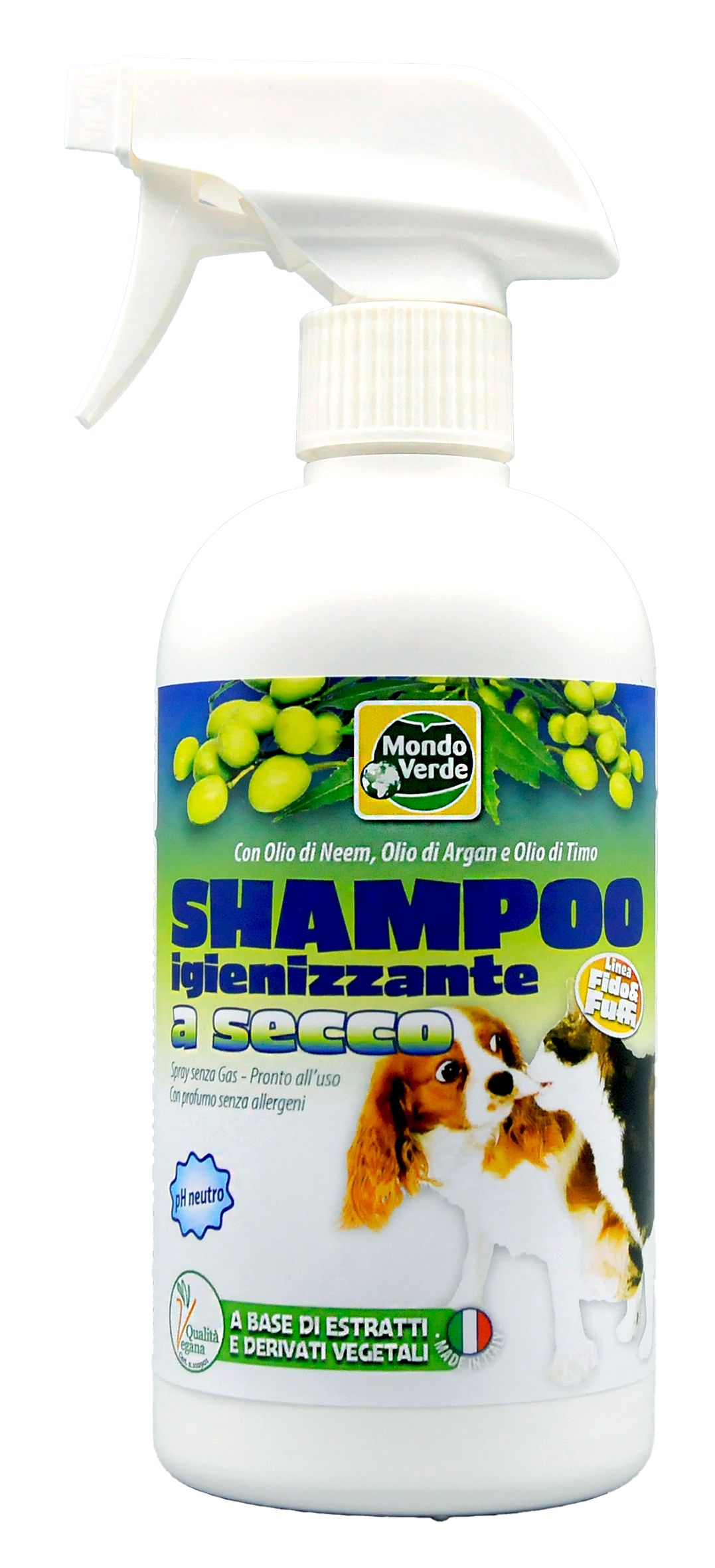 Mondo Verde - Shampoo A Secco Igienizzante per Cani e Gatti 500 g (PET04)