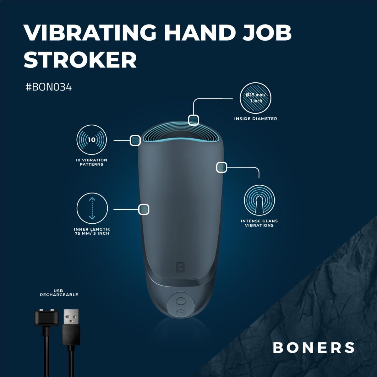 BONERS Vibrierender Masturbator Männer