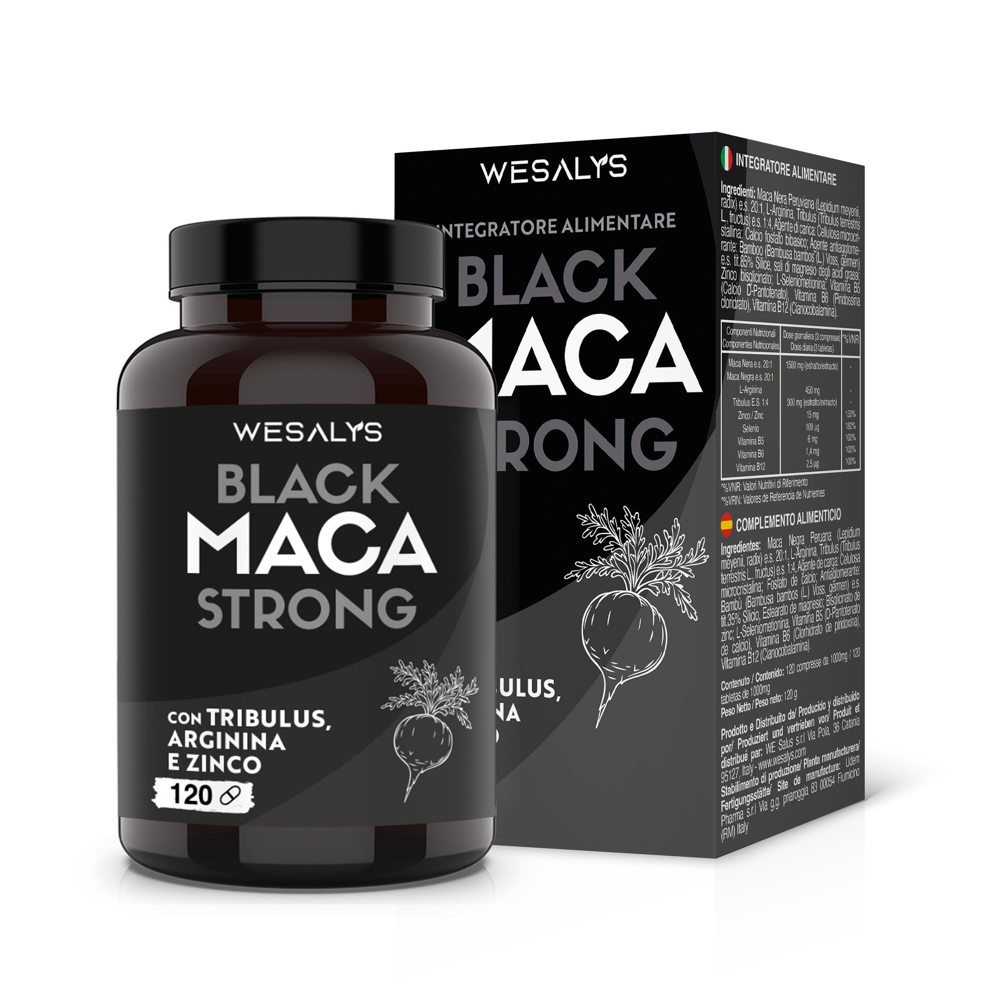 WESALYS® Black Maca Strong - Integratore alimentare Energizzante