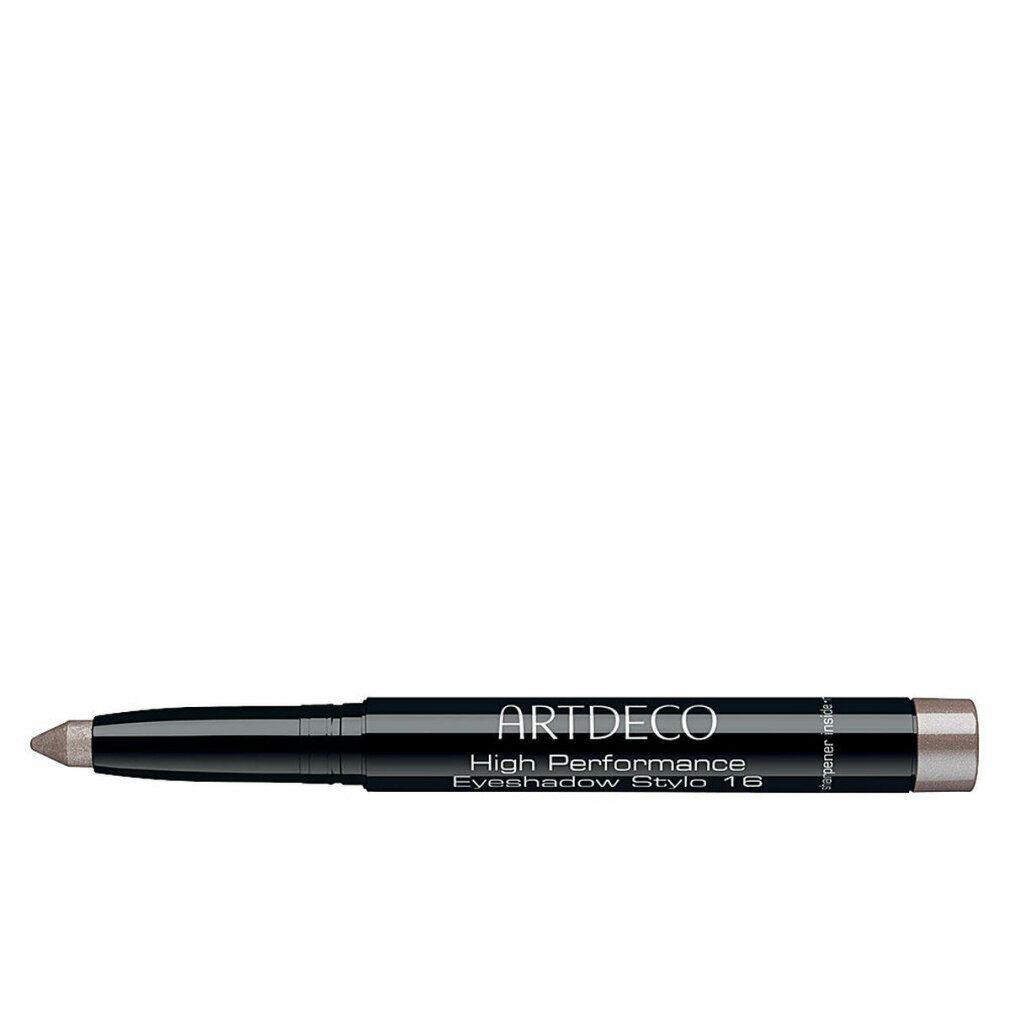 Artdeco High Performance Eyeshadow Stylo. Schwarzer Stift mit silberner Spitze. Produktname und Marke sind sichtbar.