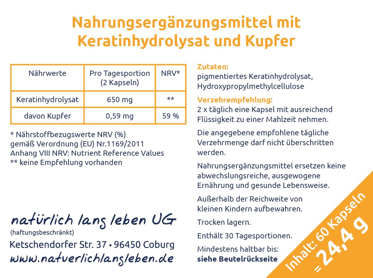 natürlich lang leben Natur Haar Kapseln