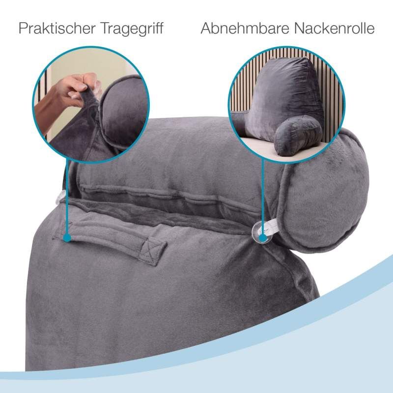 Cioquli Rückenkissen Mit Armlehnen - Lesekissen Für Bett & Sofa, Verstellbar