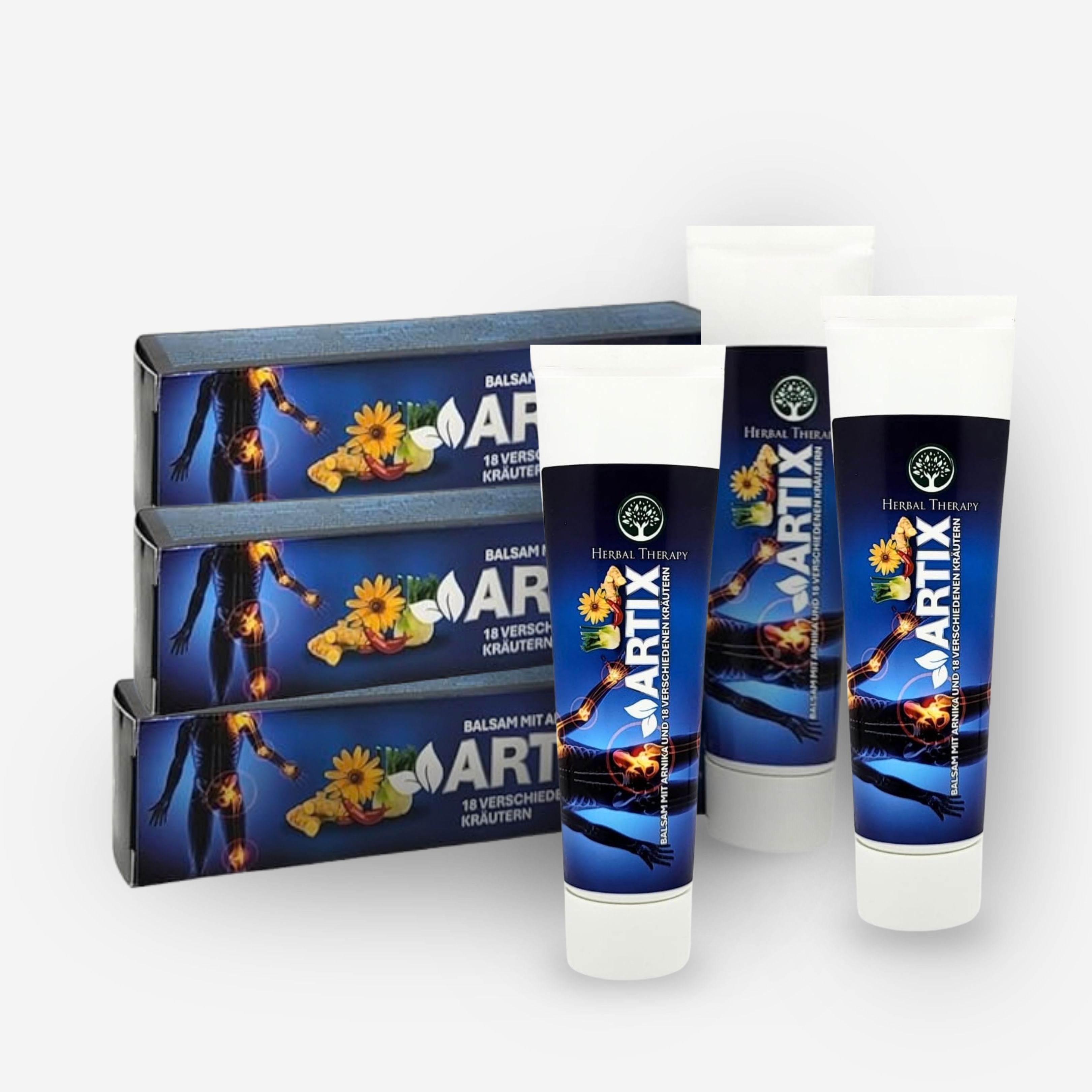 Herbal Therapy Artix Balsam mit Arnika und 18 Kräutern 3x100 ml Salbe