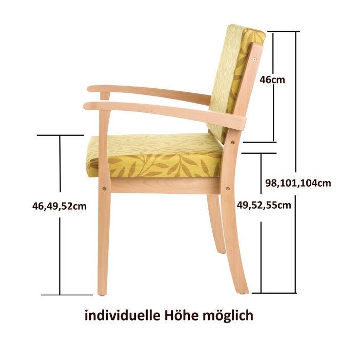 einrichtungsdesign24 Stuhl für Schwergewichtige mit Armlehnen bis 250kg Alexander XXL