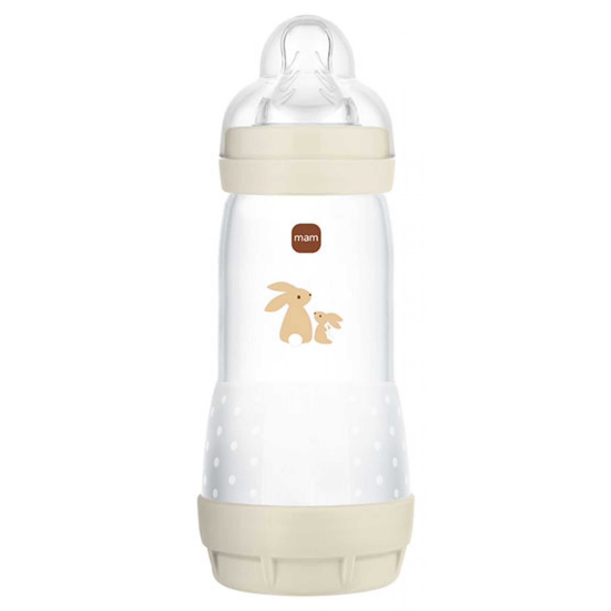 MAM Babyflasche Easy Start 4 Monate und älter Milchflussrate 3 (Farbe : Sand) 7,1x7,1x21 cm