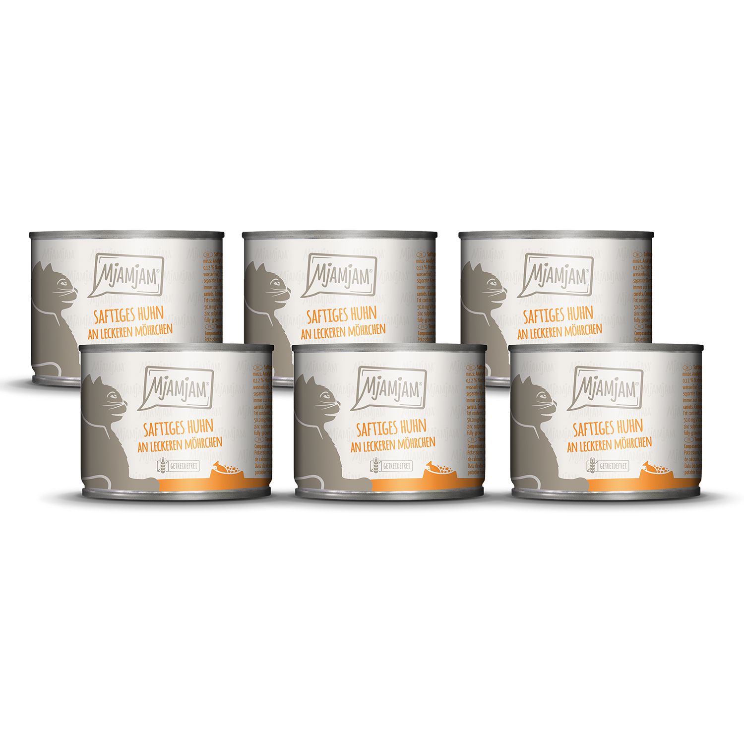 MjAMjAM - saftiges Huhn an leckeren Möhrchen 6x200 g Futter