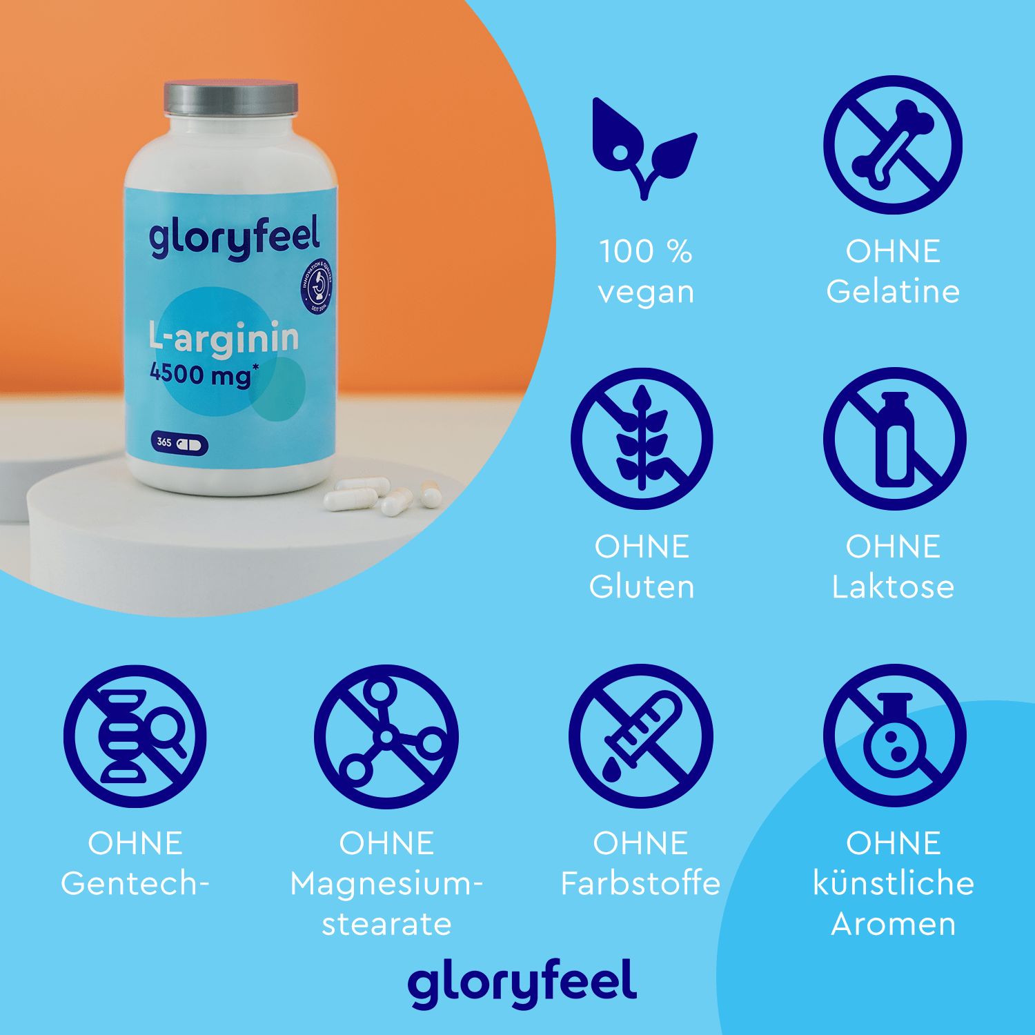 gloryfeel® L-Arginin Kapseln