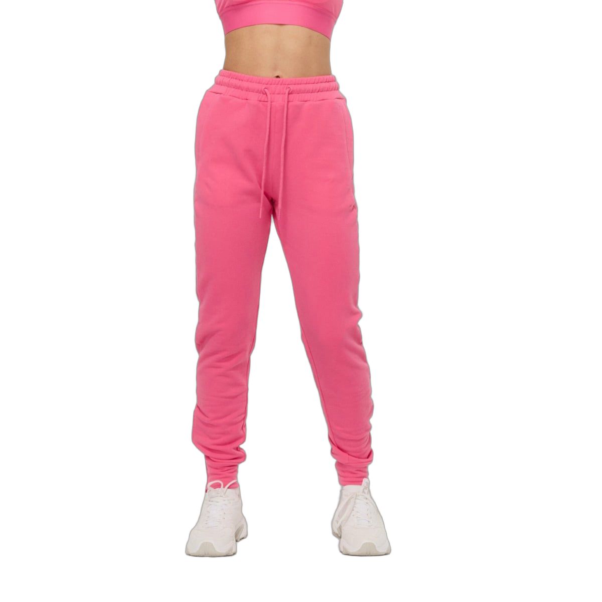 GymBeam Jogginghose Damen slim mit Kordelzug und Reißverschlusstaschen Dragonfruit
