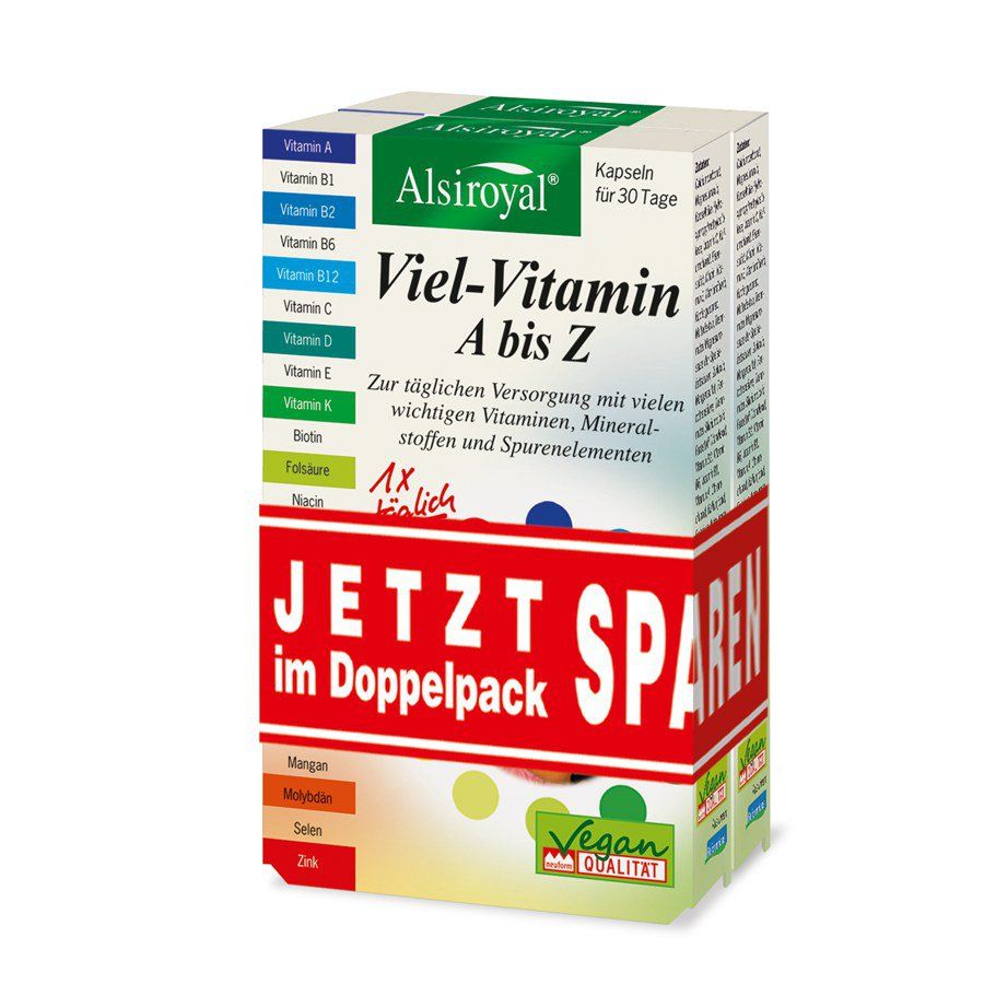 Alsiroyal Viel-Vitamin A-Z Doppelpack 60Kapseln