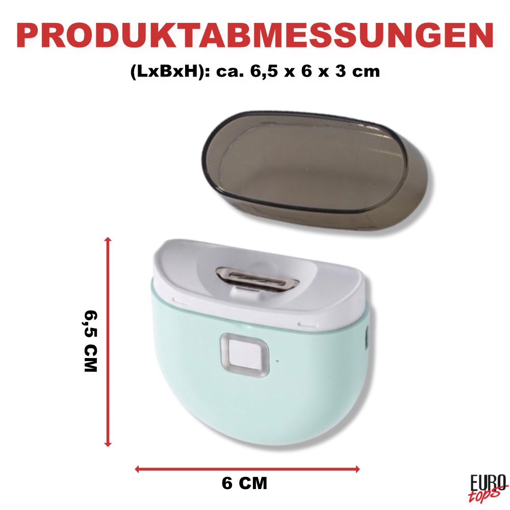 EUROtops Nageltrimmer mit LED – elektrischer Nagelschneider mit 2 Stufen - Mint