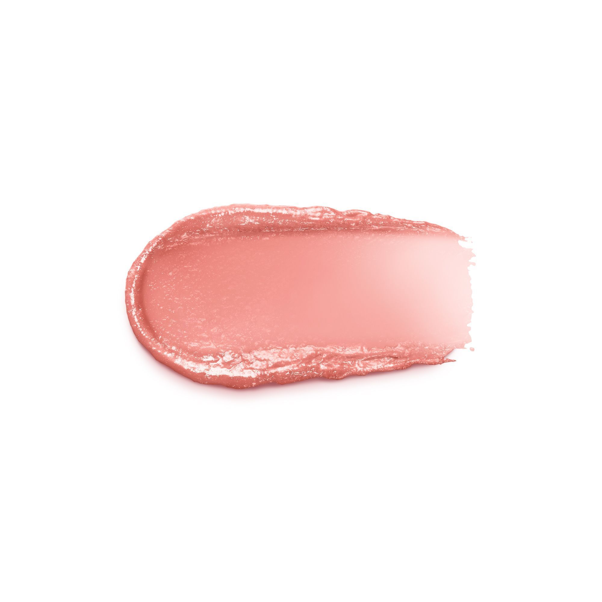 Ein Lippenstift-Swatches von WYCON Cosmetics Hydrasheer Glossy Lipstick in der Farbe 02 Linen. Der Swatch zeigt einen rosafarbenen Farbton mit glänzendem Finish.