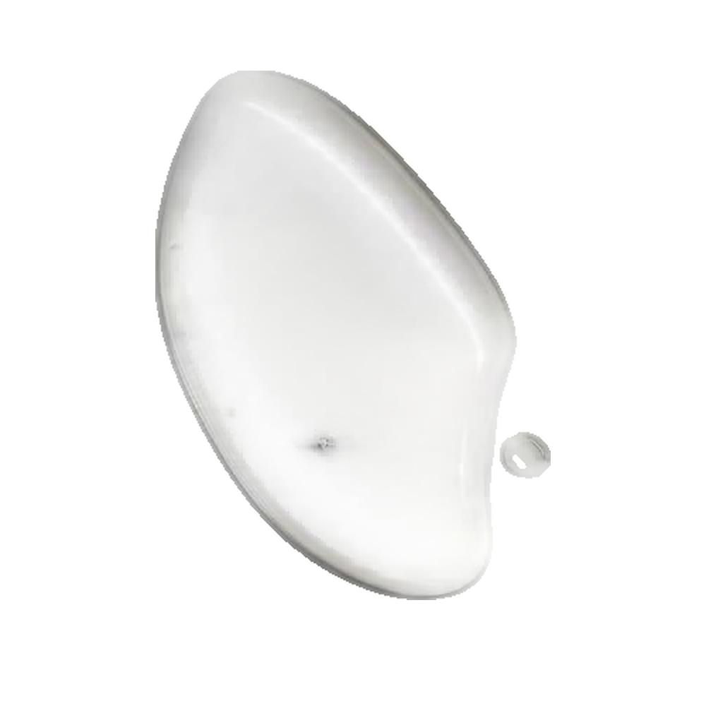 Weißliche Flüssigkeit, Tropfenform, mit einem kleinen Tropfen daneben.