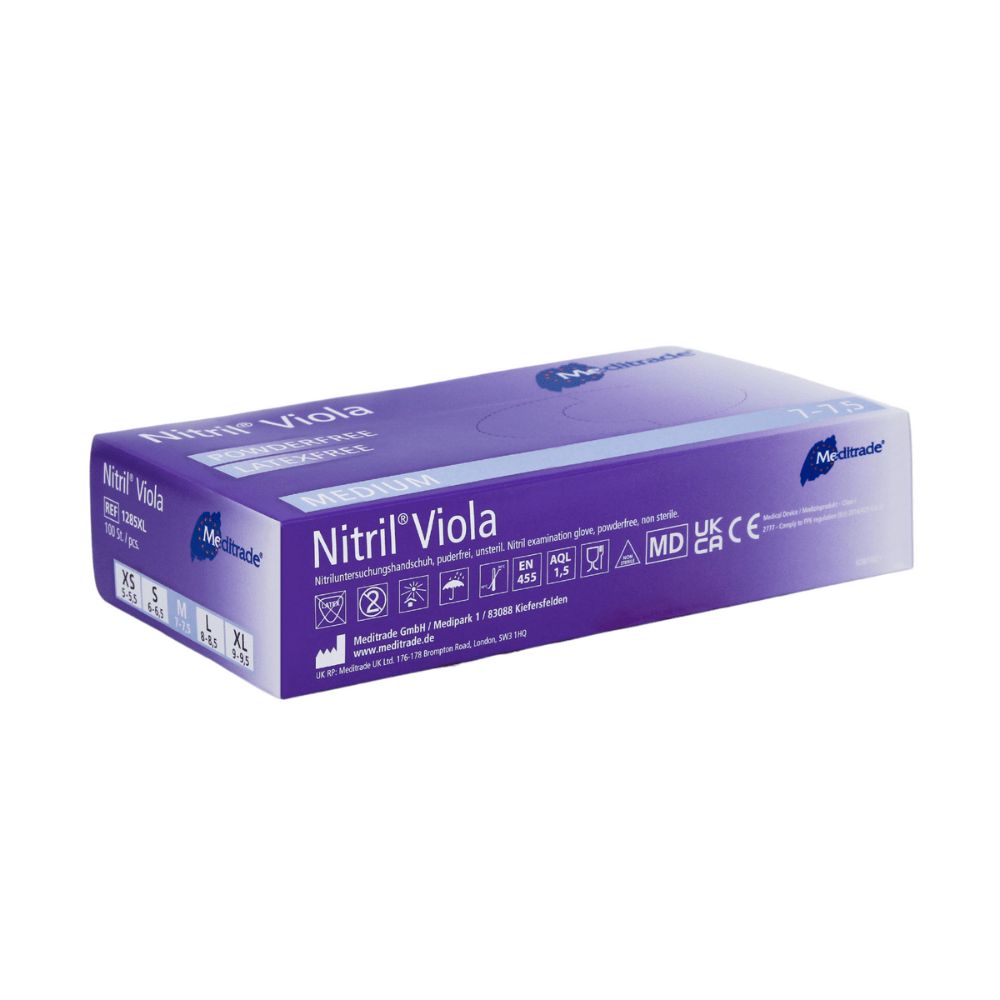 Meditrade Nitril® Viola Nitrilhandschuhe Farbig lila 10 St Handschuhe