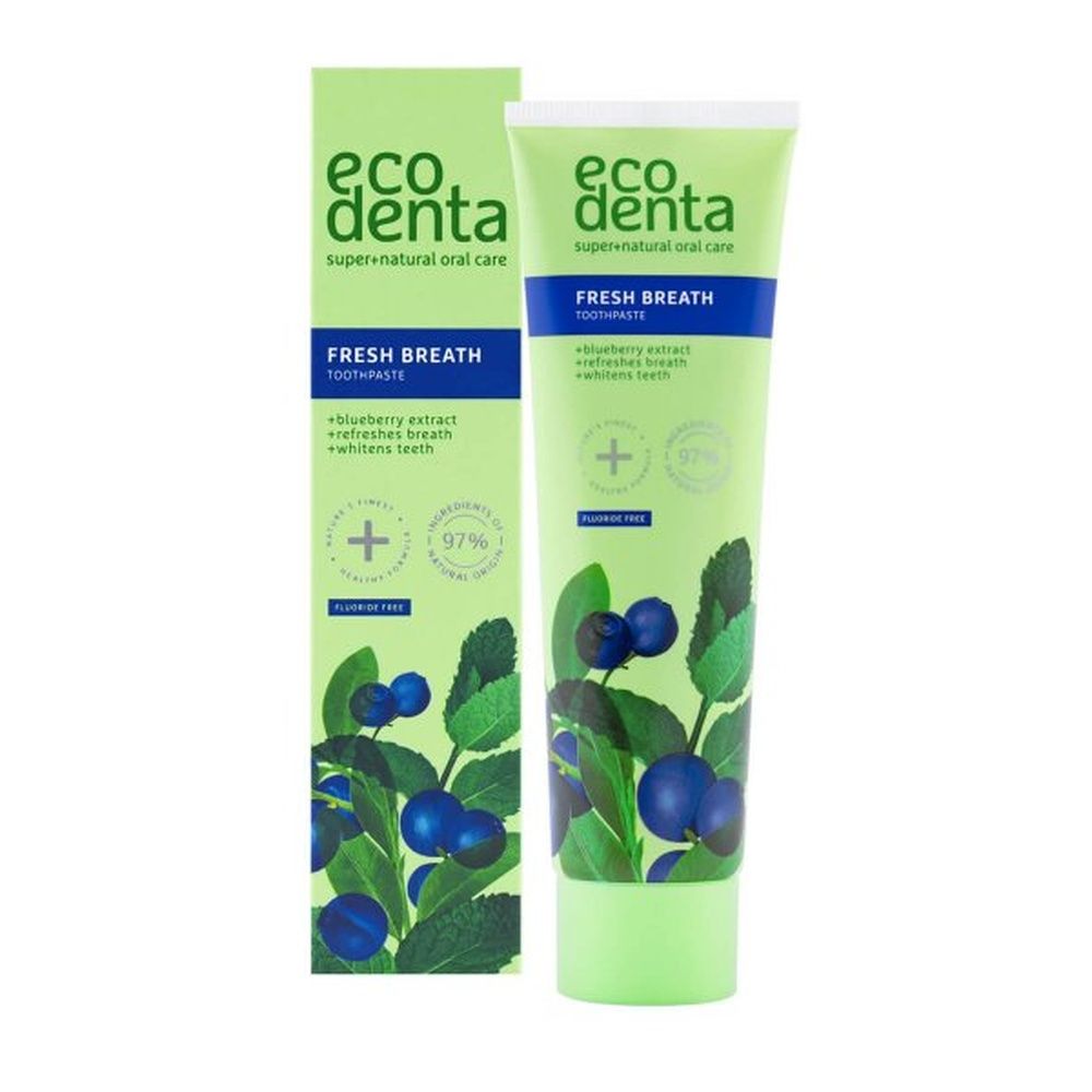 eco denta GREEN LINE Frischer Atem Blaubeer-Zahnpasta