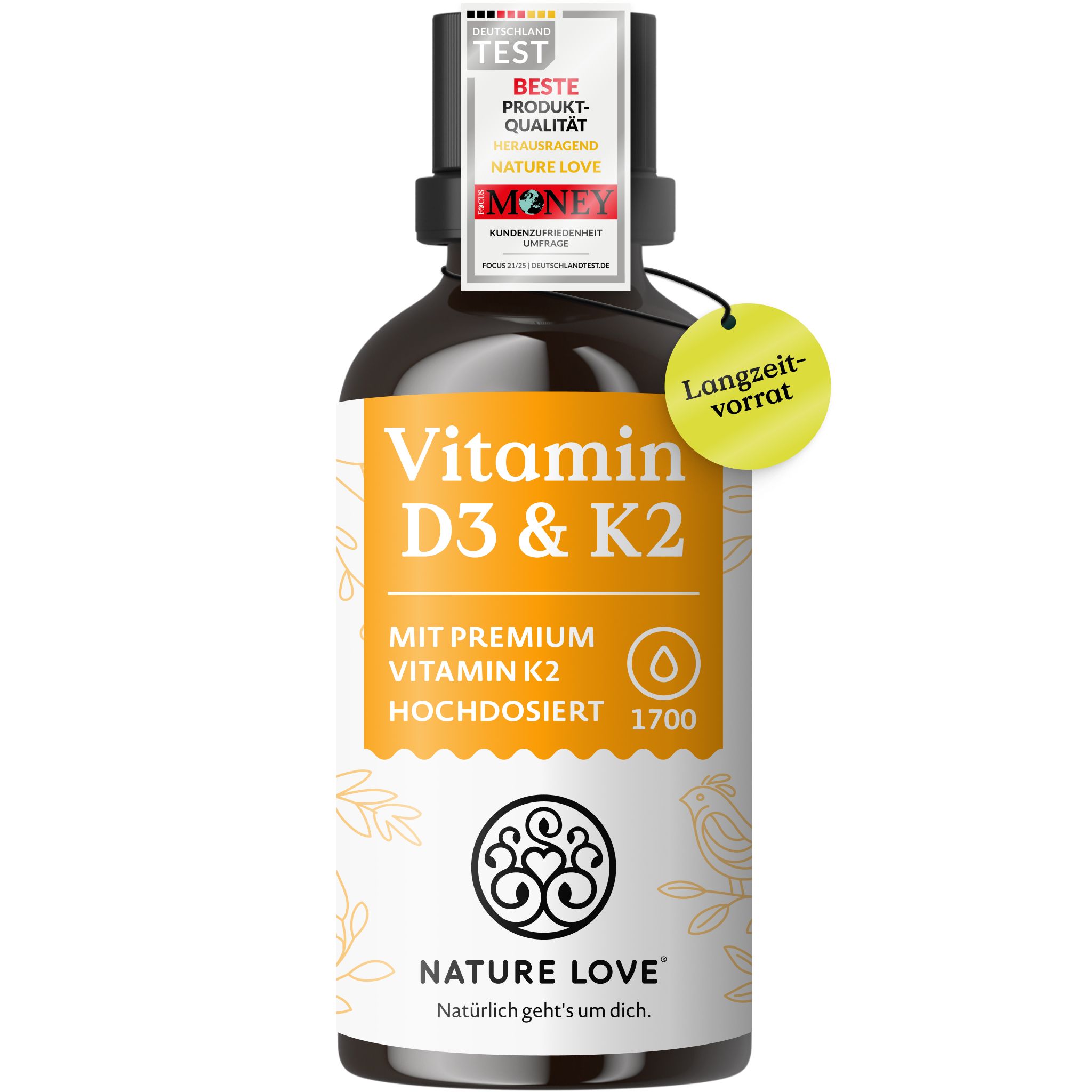 NATURE LOVE® Vitamina D3 e K2