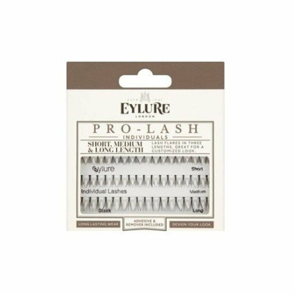 Eylure Individuelle Wimpern: Kurze, mittlere und lange Wimpern in Packung.