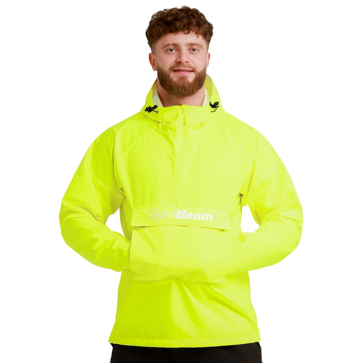 GymBeam Regenjacke Herren Regular Smock mit Kapuze Citric 1 St