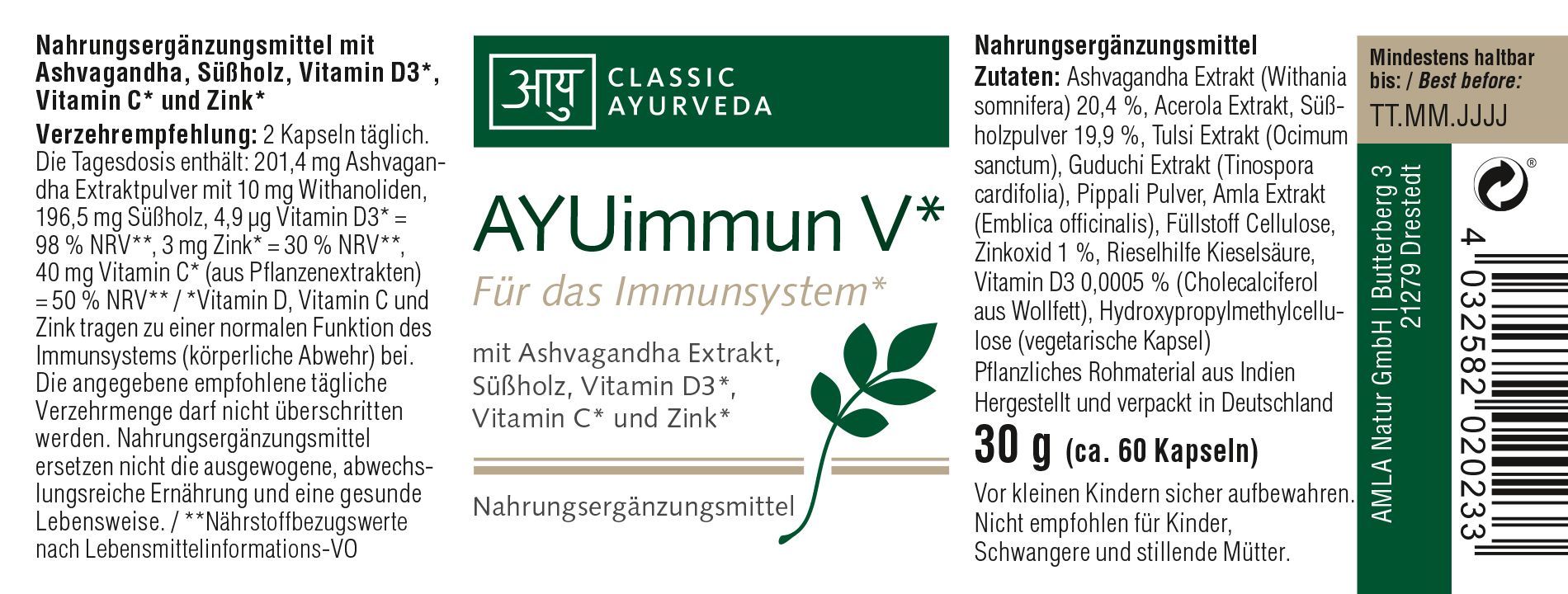 Classic Ayurveda - AYUimmun V 30 g