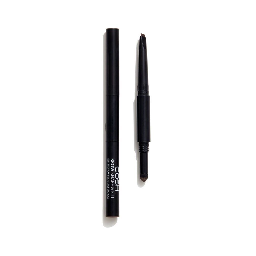 Gosh Brow Shape & Fill Stift und Hülse, Dunkelbraun.