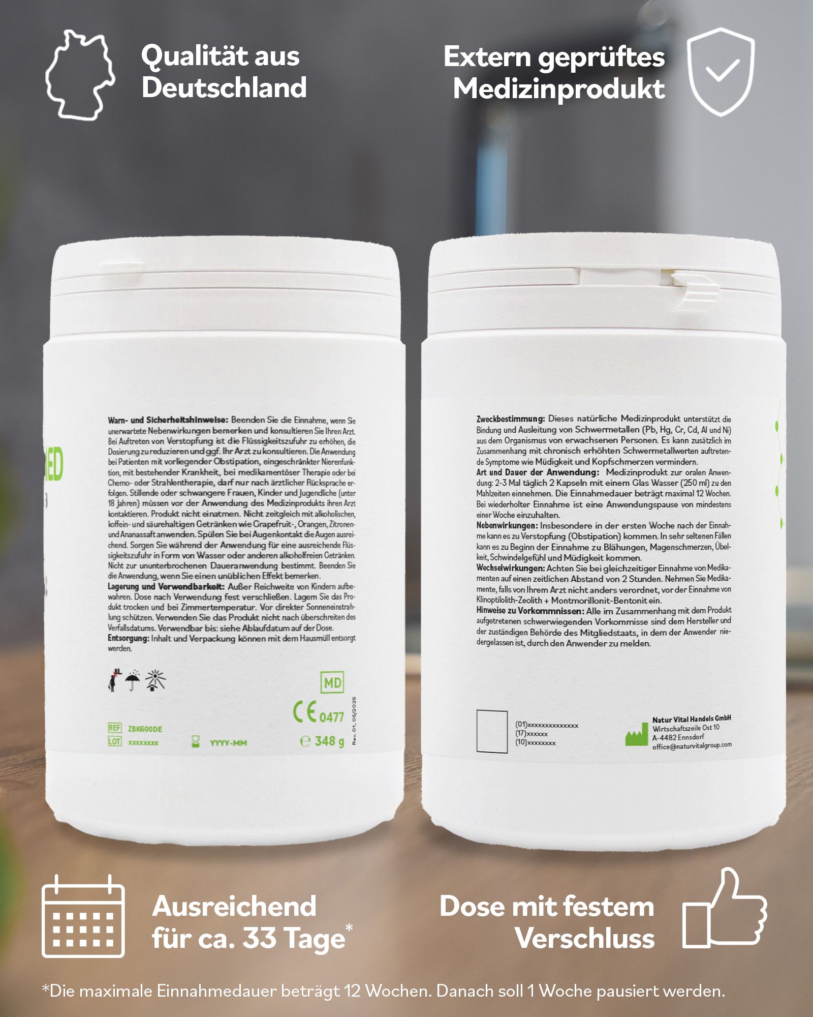 ZeoBent MED Detox-Kapseln