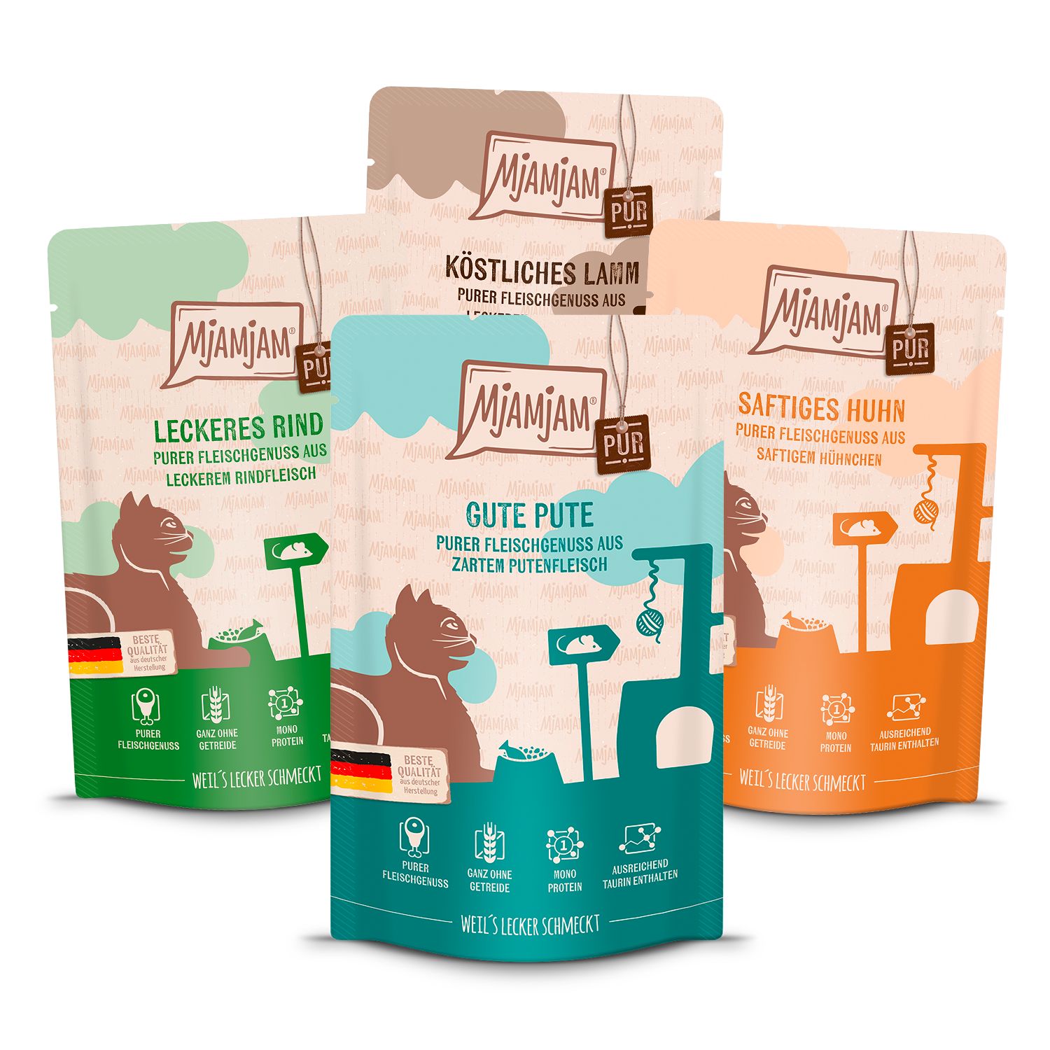 MjAMjAM - Probierpaket Purer Fleischgenuss 1 12x125 g Futter