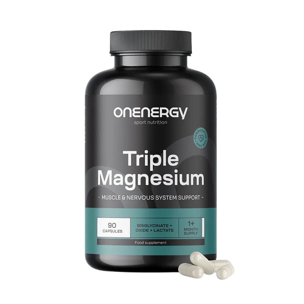 OnEnergy Dreifaches Magnesium mit Bisglycinat + Oxid Laktat 90 St Kapseln