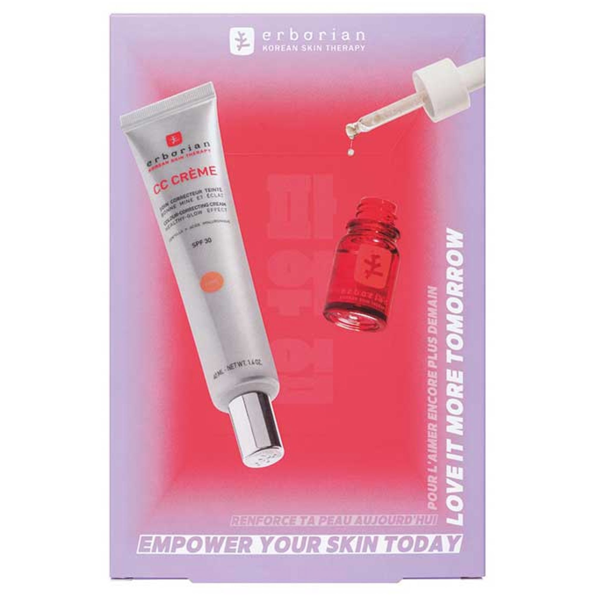 Erborian CC Cream mit Centella Spf30 + Skin Therapy Multi-perfektioniertes Nachtöl (Farbton: Gold) 13,4x3,3x20,4 cm