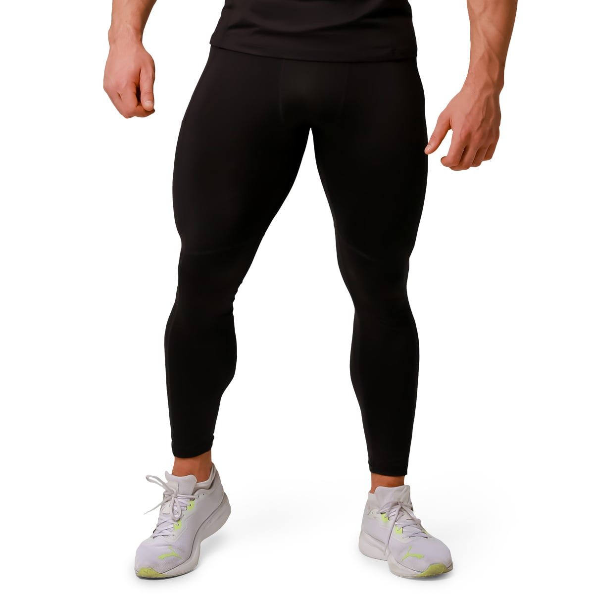GymBeam Leggings Herren Slim mit Taschen Pulse Black 1 St