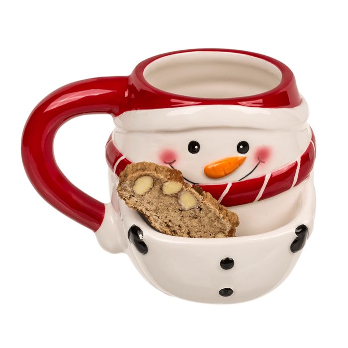 Out of the Blue Keramik-Becher mit Keksfach, Weihnachten