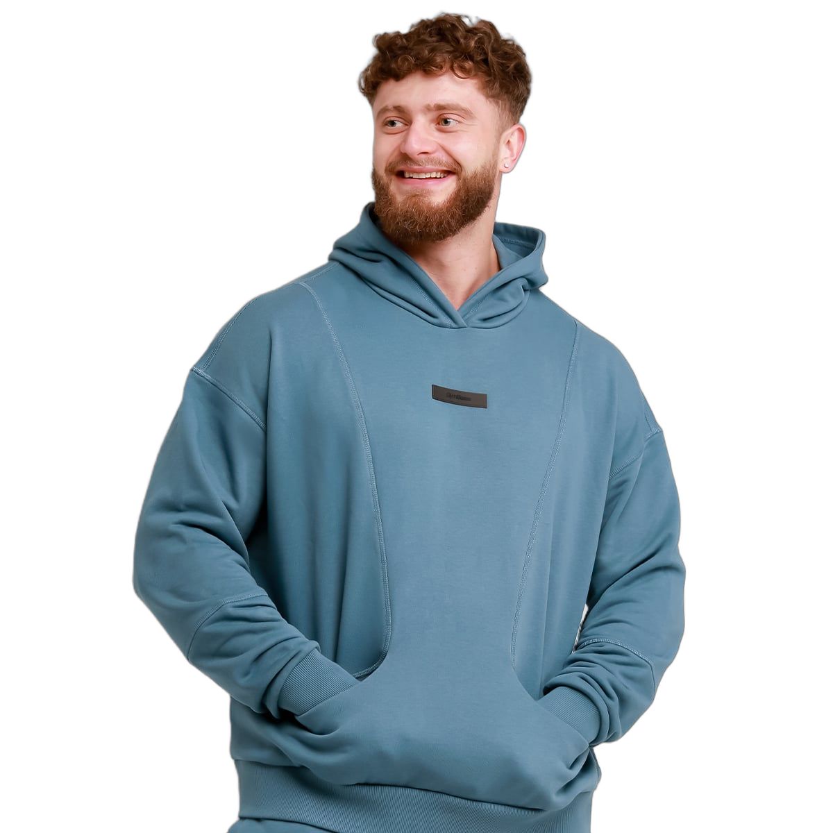 GymBeam Hoodie Herren Regular Fit mit Kapuze und Kängurutasche, Modell Unity Blau 1 St