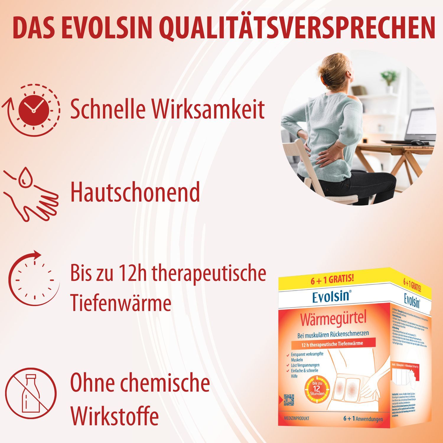 Evolsin Wärmegürtel 7 St Bandage(s)