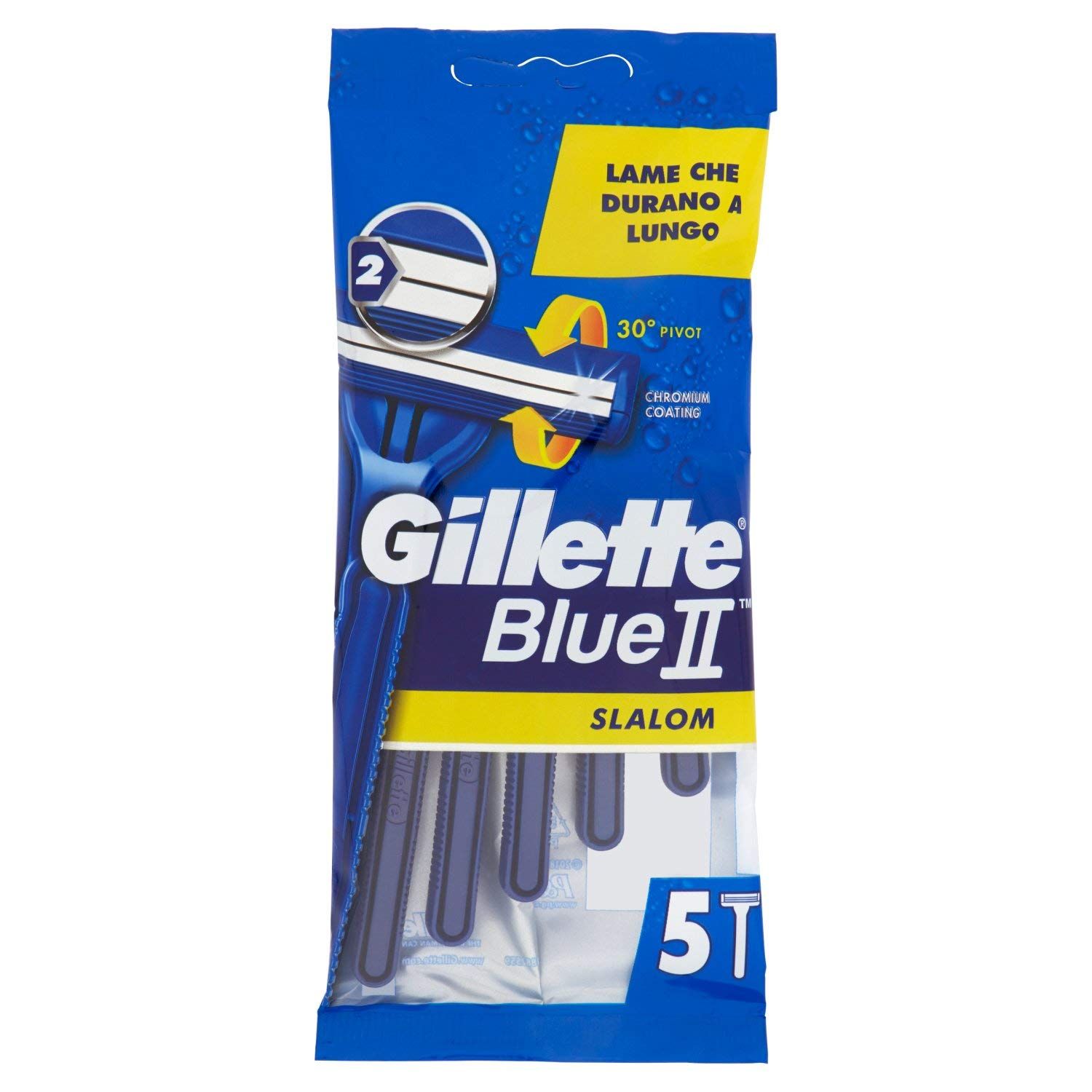 Rasoio Gillette R&G Blu II Slalom X5 - Precisione e Comfort
