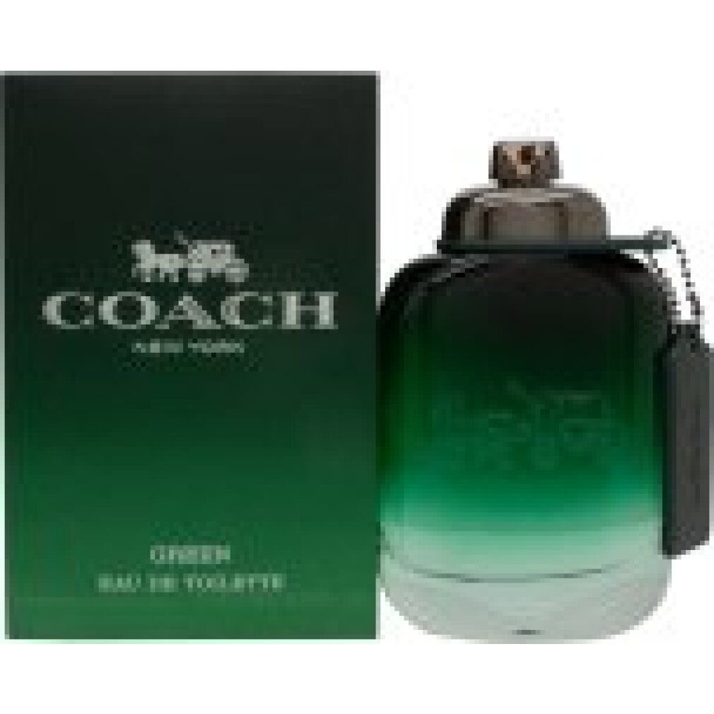 Coach Green Eau de Toilette 100ml Flakon und Verpackung mit Pferdekutschen-Logo.