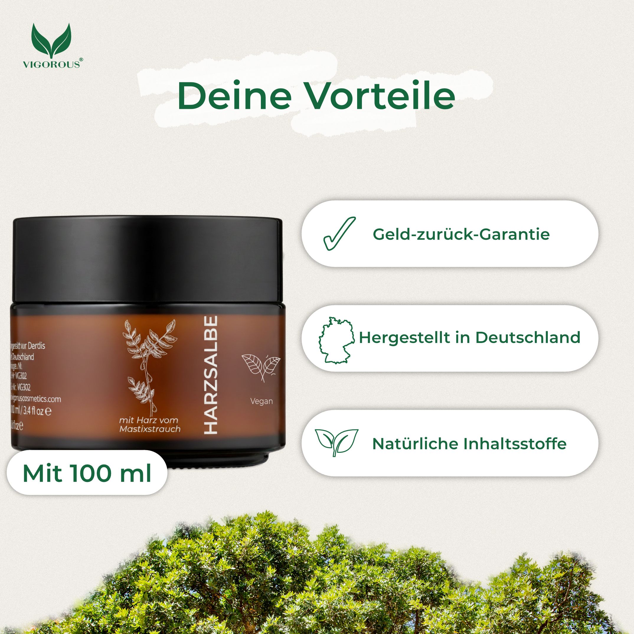 VIGOROUS® Harzsalbe mit Mastixharz