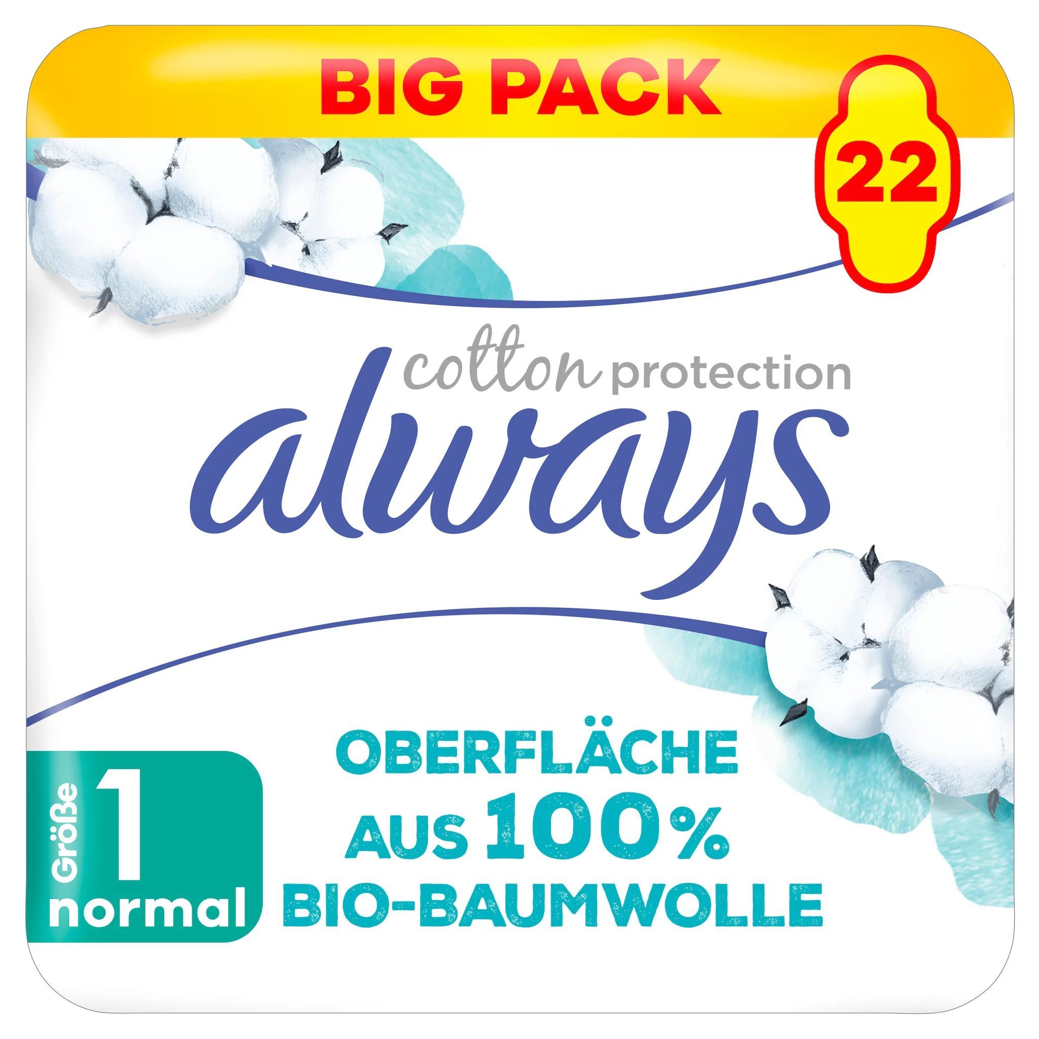 always Ultra Binde Cotton Protection Normal mit Flügeln BigPack 22 - MP St