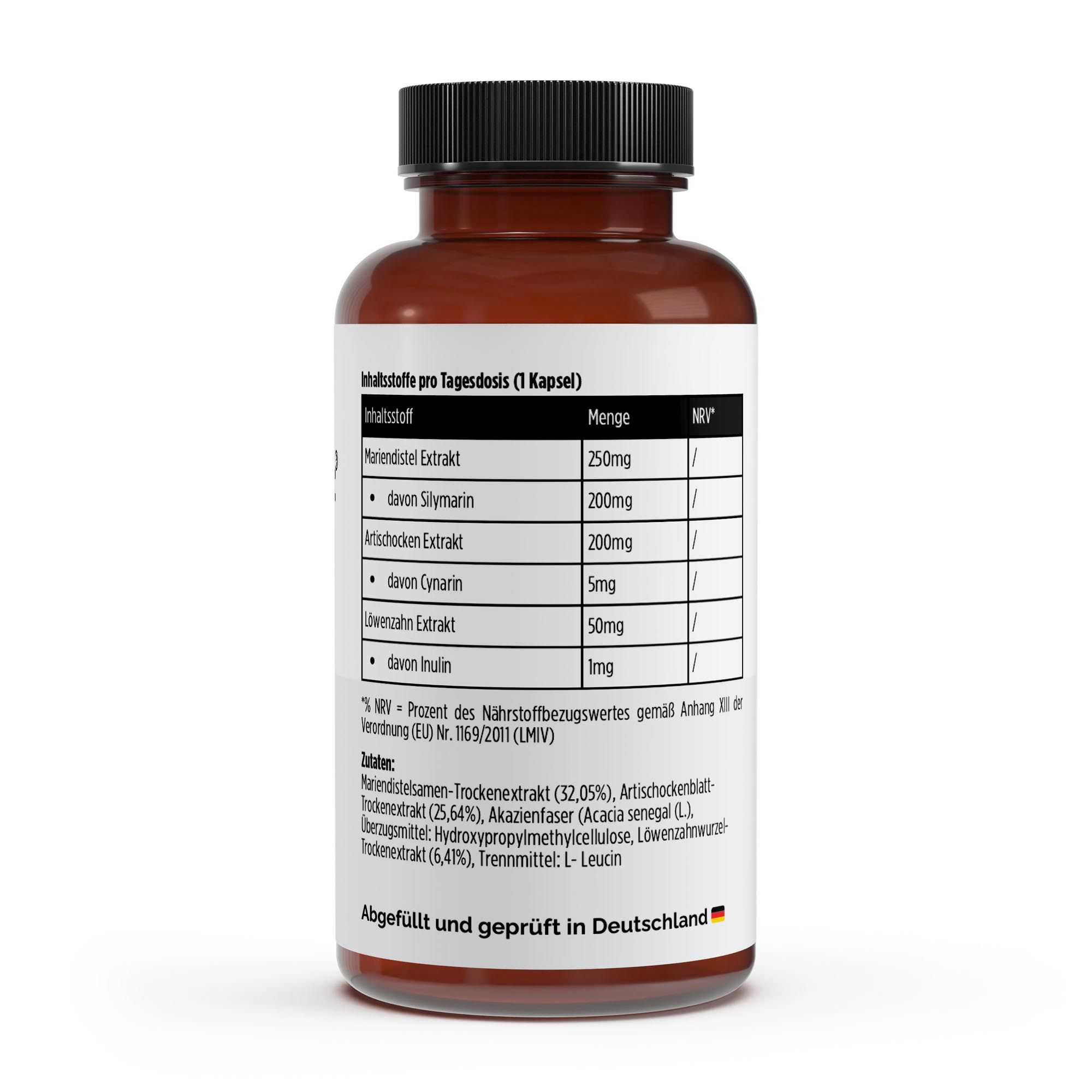 HEALTH & SPORT Mariendistel, Artischocke, Löwenzahn Kapseln - Leber & Verdauung