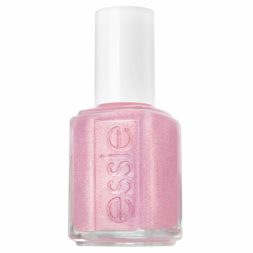 Rosa Nagellackflasche mit weißem Deckel. Aufschrift "essie".