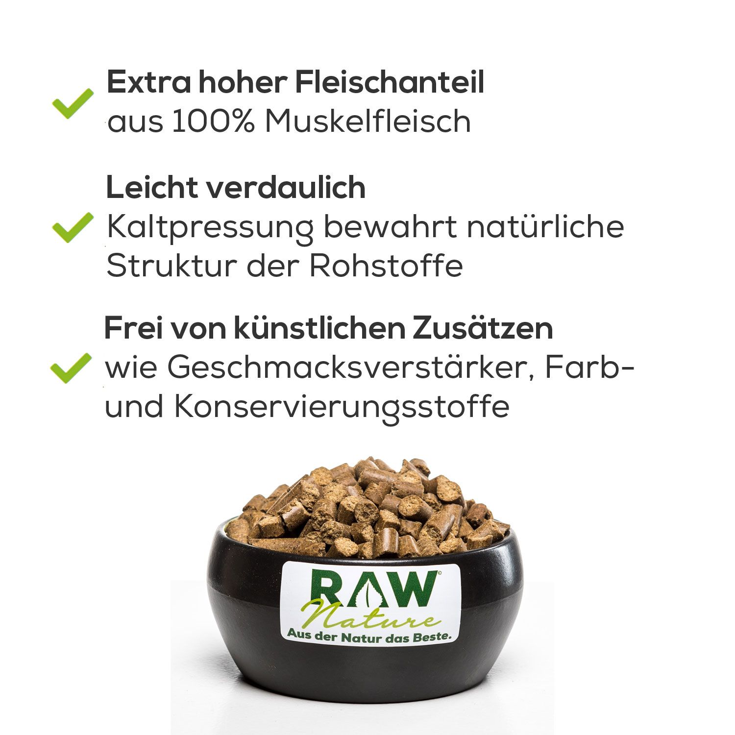 RAW Nature kaltgepresstes Trockenfutter ADULT Huhn Pur