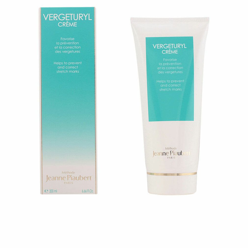 Produktpackung mit Tube und Schachtel. Tube: weiß mit grünem Rechteck. Schachtel: weiß mit grünem Rechteck. Produktname: Vergeturyl Crème.