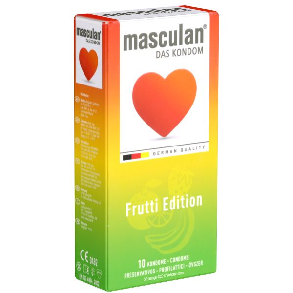 Masculan *Frutti Edition* fruchtige Kondome in drei Trendfarben