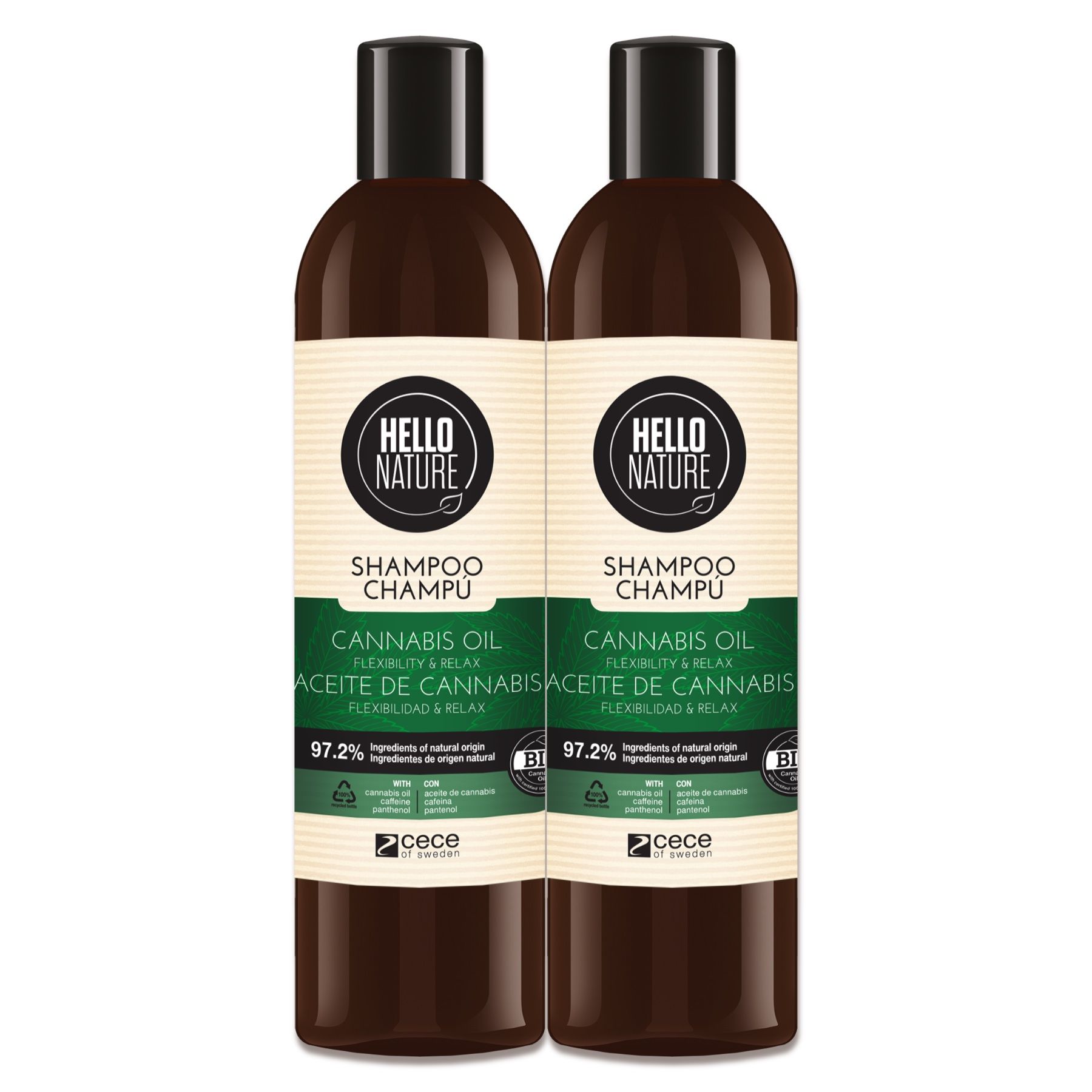 Hello Nature Haarshampoo Hanföl Cannabis Naturkosmetik für Haarpflege