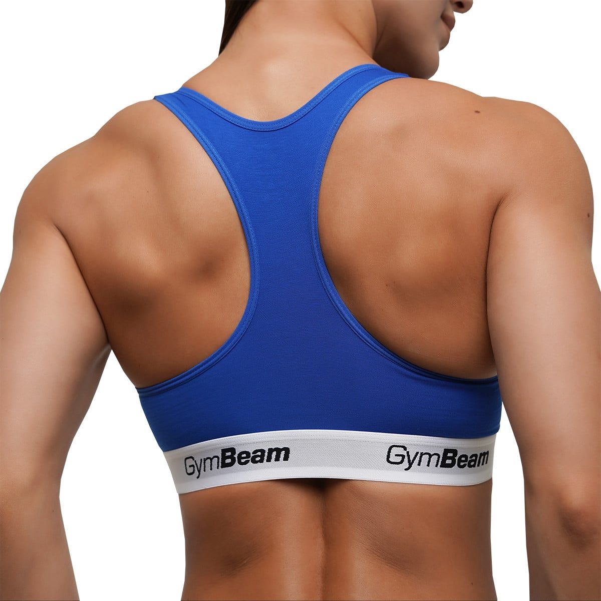 GymBeam Sport-BH Damen ohne Reißverschluss mit breiten Trägern, Royal Blue