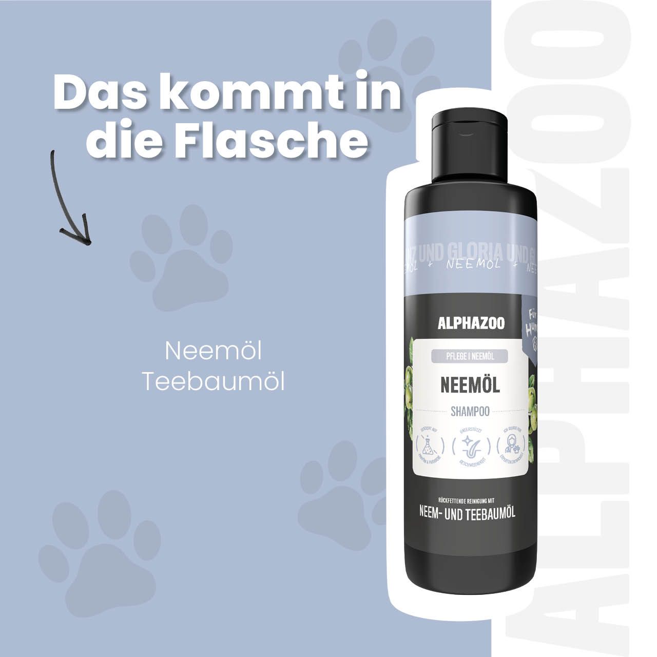 alphazoo Neemöl Shampoo für Hunde – Fellpflege mit Neemöl