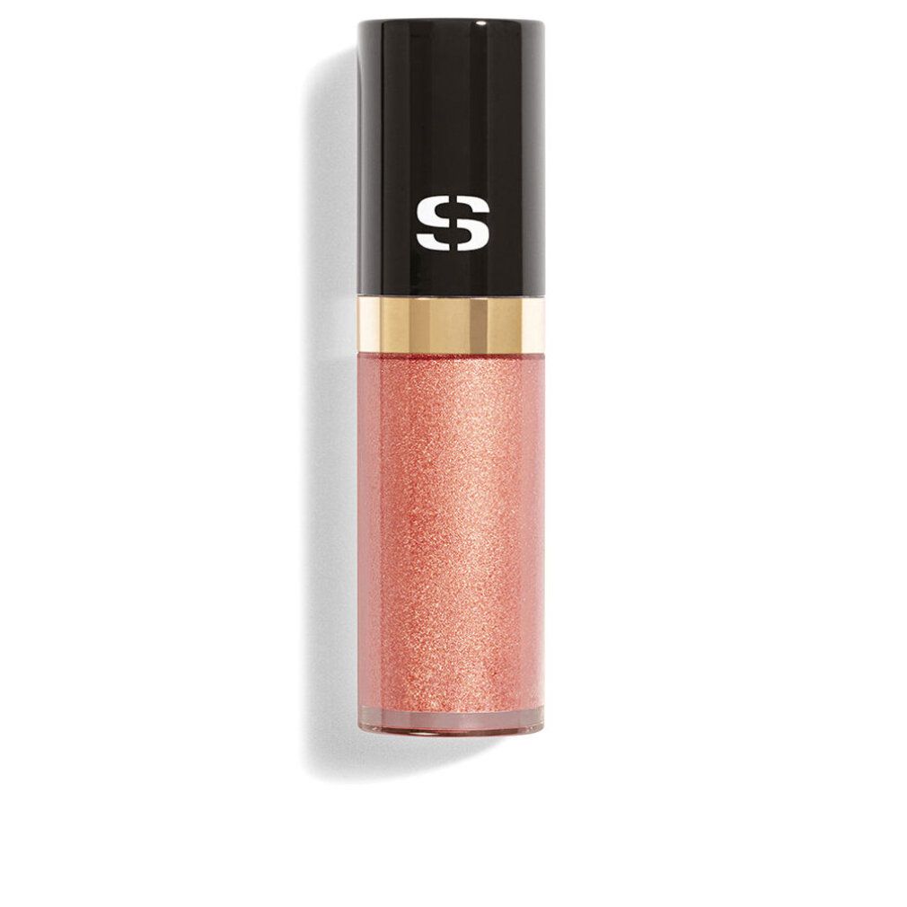 Sisley Ombre Eclat Liquide. Flasche mit rosafarbenem Inhalt, schwarzem Deckel mit weißem Logo 'S'. Goldener Ring.